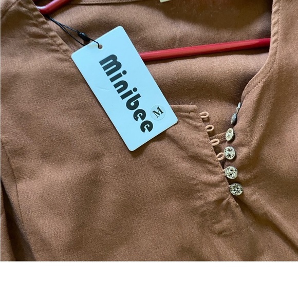 Minibee Women's Ruffle Oversize Casual Midi Dresses with Pockets Medium ( E -9 ) - Picture 3 of 8